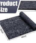 Three Piece Cotton Sound Insulation Blanket for Noise Reduction on Walls and Pipes Helps Kill Annoying Dishwasher Racket with Heavy Duty Acoustic Padding Measuring Sixteen by Forty Eight Inches to Keep Home Chillin - Rolled cotton soundproof mat with dimensions.