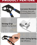 11 Piece Panel Fixing Clamps With Pliers For Auto Body Work Angled Reach Welding Clamps rust resistant chromoly pliers in hand