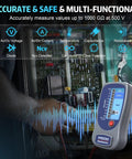 Pro Grade Insulation Resistance Tester Up To 1000 Megohms At 500V Durable Megohmmeter measuring HVAC system board