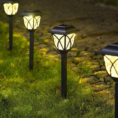 6 Pack Solar Pathway Lights Outdoor LED Garden Lights Waterproof Landscape Lights For Lawn Patio Yard Garden Walkway Auto On At Dusk