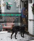 Solar Powered Outdoor Security Cam Wire Free With 360 Degree View And 2K PTZ Color Night Vision in snowy outdoor setting