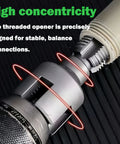Heavy Duty Integrated Internal And External Pipe Threading Tool Kit With Electric Drill compatible threaded opener for precise connections.