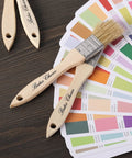 1 Inch Natural Bristle Paint Brush Set 16 Pack For Chip Painting Wood Stain And General Finishing Ergonomic Wooden Handle Delivers Pro Grade Coverage And Holds More Paint With Fewer Streaks On Walls And Trim on color swatches