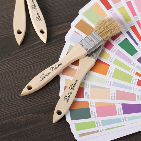 1 Inch Natural Bristle Paint Brush Set 16 Pack For Chip Painting Wood Stain And General Finishing Ergonomic Wooden Handle Delivers Pro Grade Coverage And Holds More Paint With Fewer Streaks On Walls And Trim on color swatches