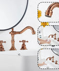 Check Out This Sweet Copper Two Handle Widespread Bathroom Faucet Fits 8 To 16 Inch Spread With Brass Body And Comes With Metal Pop Up