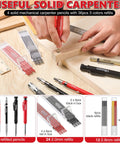 10 Pack Mechanical Carpenter Pencils Set With Sharpener Deep Hole Marker 2.8mm Refills 36Pcs Pro Grade Marking Kit in use
