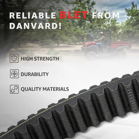 Heavy Duty Drive Belt For Kawasaki Mule 3000 3010 3020 4000 4010 4x4 Models 2001 to 2024 Replacement KAF620 Parts No Slippage Fiber Reinforced 59011 1077 close-up