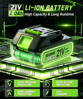 21V Li-Ion battery 2.0Ah for Heavy Lifting 21v Brushless Cordless Drill And Driver With Two Speed Gears Includes 20ah Lithium Battery.