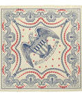 Americana Bandana Set 22 By 22 Inches Lightweight 6 Pack With Western Camo Green Designs Featuring American Symbols Mountains Cacti Cowboys Adventure Awaits Ideal For Camping Hiking Outdoor Gear, showing eagle design