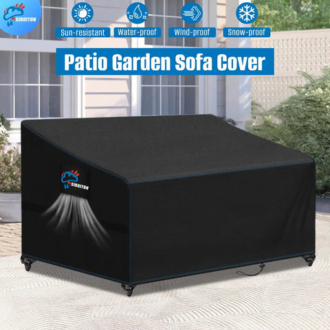 Heavy Duty 500D Oxford Waterproof Patio Loveseat Cover For 2 Seat Sofa 51W 27D 35H on outdoor deck