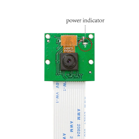 5MP Raspberry Pi Camera Module with 1080P HD OV5647 sensor for Pi 5 4 3 B Plus A series, front view with fixed focus lens