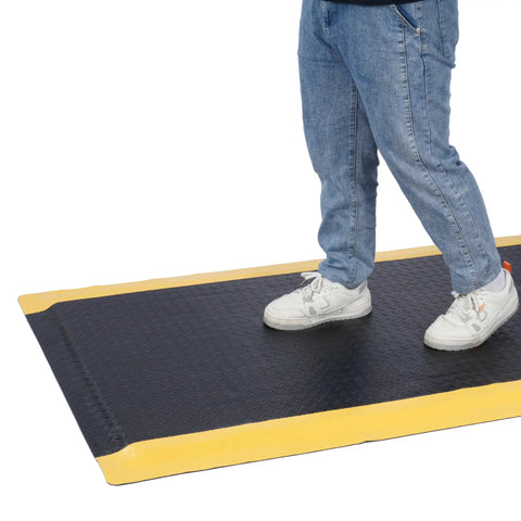 Heavy Duty Anti Fatigue Mat 3 ft by 6 ft diamond plate ergonomic standing floor mat in use