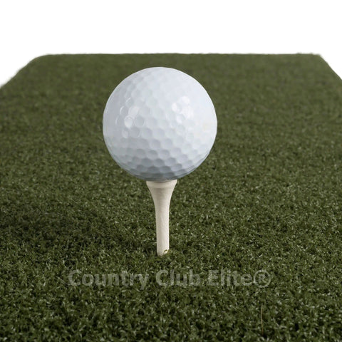 Beefy Pro Grade Heavy Duty Golf Practice Mat 1 Foot By 3 Foot Hitting Strip That Accepts Real Tees with golf ball on tee