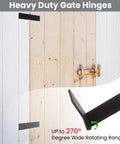 Gate Hinges With Screws Black Adjustable Hardware Hinges Kit For Barn Doors Fences And Yard Gates Durable Two Pack Easy To Install Modern Black Finish Heavy Load Weather Resistant