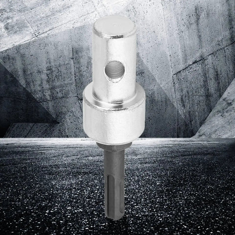 Heavy Duty Drill Bit Adapter For Electric Drills To Earth Augers Metal Round Shank Connector With Two Pit Two Slot