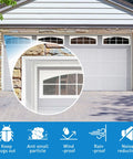 No Fuss Easy Fit Garage Door Weather Stripping Top And Sides 34.4Ft Universal Rubber Seal With Adhesive Backing White Tight Seal