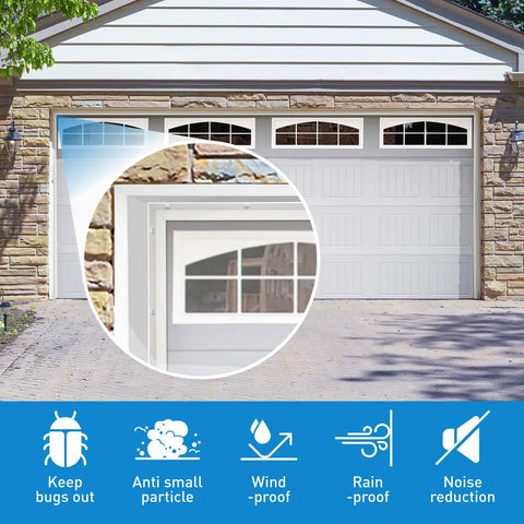 No Fuss Easy Fit Garage Door Weather Stripping Top And Sides 34.4Ft Universal Rubber Seal With Adhesive Backing White Tight Seal