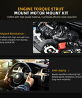 JAVOUKA engine motor mount kit for Volvo S60/S80/V70/XC70/XC90 2.5T 2001–2006, front view