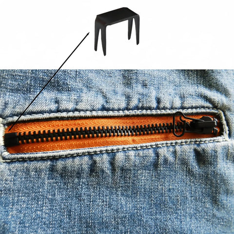 120 Piece Zipper Repair Kit With Top And Bottom Stops In Black For Bags Jackets And Coats Metal Zipper Stopper Set For Clothing Repair