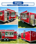 Turnkey Mobile Coffee Trailer With DOT Certification And Full Commercial Kitchen Setup Designed For Street Vendors And Festival Hustles Ready To Roll Straight From The Factory Direct, showcasing various angles.