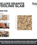 Solid As Rock Granite Tooling Slab For Leather Crafting - Heavy Duty Stone Block With Smooth Flat Face For Crisp Stamping Carving And Punching - Six Inch Shop Workhorse, detailed smooth slab.