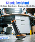 Pro USB 1D 2D QR Barcode Scanner With IP65 Dustproof Shockproof Waterproof Built Tough, Ergonomic Curved Handle, Model D5100Y