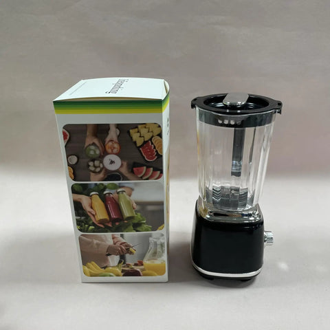 Lifesparking Electric Fruit Presser Machine For Home Kitchen on a countertop with packaging, sleek black design for juicing.