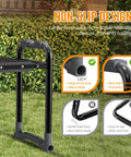 Non-slip design of garden kneeler and seat with wider thick pad, heavy duty gardening stool with tool pouch and bag, foldable bench.