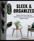 Docking Station Organizer And Vacuum Stand With Attachment Holder For Cordless Dyson V6 Through V15 And G5 Models Easy Drill Free Mount