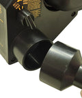 Close-up of the dust extraction port for Heavy Duty 4 By 36 Belt And 8 Inch Disc Sander With 7 Amp Motor for precise woodworking.