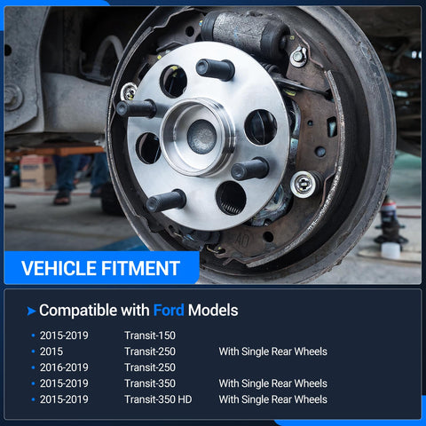 Front Wheel Bearing And Hub Assembly For Ford Transit 2015 To 2019 5 Lug Front Left Or Right Direct Fit Replacement
