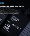 Close-up of ME 90 Guitar Multi Effects Processor With 11 Onboard AIRD Amp Models And 60 Effects From GT 1000 controls.