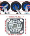 Smooth Rollin Industrial Pneumatic Caster Wheels With Locking Swivel Brakes And High Elastic Rubber Tires Built Tough for 200mm and 250mm sizes.