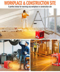 Beast 5600W 240V Infrared Heater warming construction sites and garages, portable mount, thermostat range 37 to 113 F