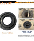 Heavy Duty Front Load Washer Tub Bearing And Seal Kit Replacement shows new washer tub seal for effective leak prevention.