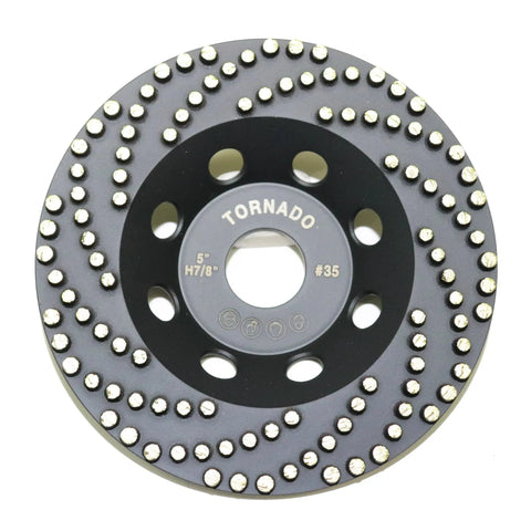 5 Inch Diamond Cup Grinding Wheel With CDB Cluster Diamond Brazing Technology For Heavy Duty Coating Removal And Fast Grinding