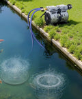 5.2 CFM Pond Aeration Kit For 1-3 Acre Lakes With Three Quarter HP Compressor, Two Diffusers And 100 Ft Weighted Tubing by a pond