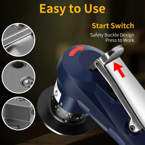 Pro Grade High Performance Pneumatic Chamfering Tool For Metal Wood PVC And Acrylic, 30000 RPM Air Deburring Bevel Tool with start switch