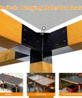 Beefed Up Iron Pergola Bracket Kit For 4x4 Posts With 3 Way And 4 Way Corner Brackets Includes Metal Base And Screws