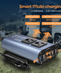 Built Different Heavy Duty 300W Car Power Inverter Converts DC 12 Volt To 110 AC With 4 USB Ports QC3.0 Fast Charging Dual AC Outlets