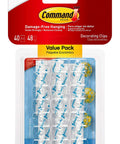 Clear Mini Light Clips For Damage-Free Decorating, 160 Clips Total (4 Packs Of 40) in retail packaging