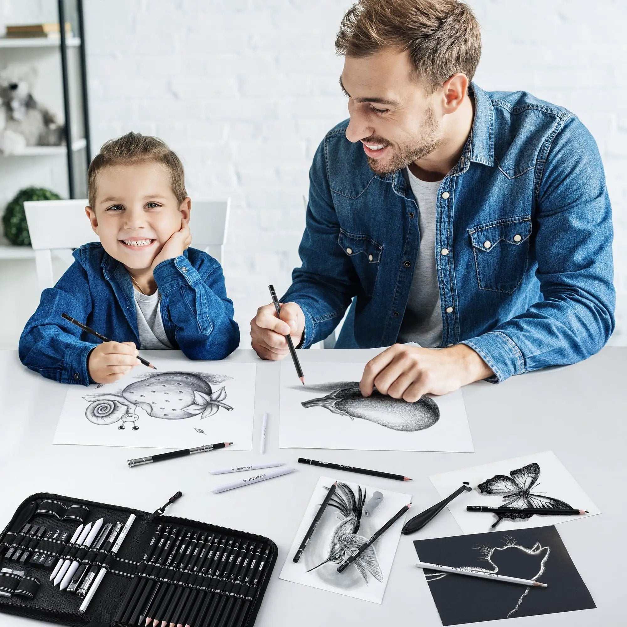 All In One 42 Piece Drawing Set, Travel Ready ✓
