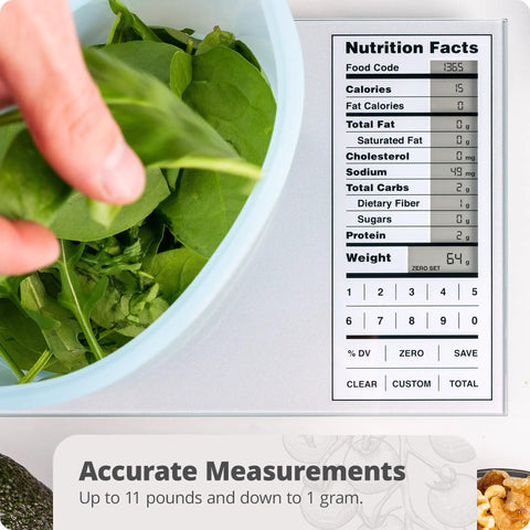 Nutrition Food Scale For Meal Planning And Portion Control With Food Code Booklet And App Non Connected And Non Backlit Model