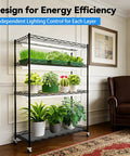 Indoor Greenhouse With Full Spectrum 5000K LED Grow Light Three-Foot Wide Grow Space For Seed Starting