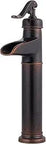 Ashfield Vessel Sink Faucet With Waterfall Design, Single Handle, Rustic Bronze Finish, Easy 1 Hole Install for bathroom vanity