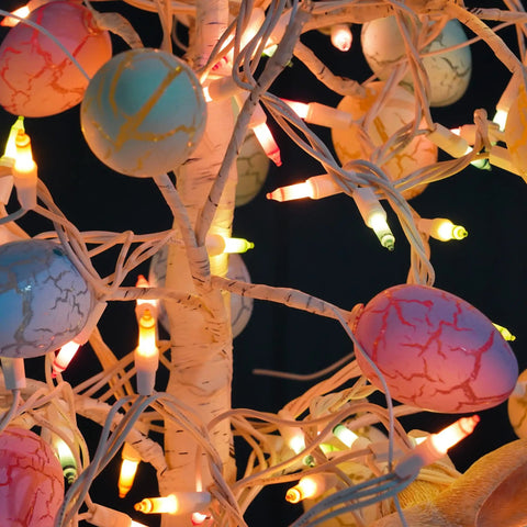 Pastel Easter String Lights, 20Ft Connectable Mini Incandescent Lights, 100 Bulbs, Waterproof for Indoor Outdoor Use, Perfect Patio Garden Decor, Party Vibe for Home Yards and Seasonal Cheer