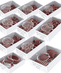 Silicone O Ring Kit With Metric Sizes 70 Shore A Hardness For Extreme Temperature Sealing From Minus 22F To 392F, 10-box set.