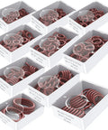 High Temp Silicone O Ring Kit With Ten Size Assortment For Leak Proof Seals And Sealing Gaskets In Automotive, Plumbing, And Machinery Projects, Durable Silicone Rings For Oil And Water Tight Performance in storage boxes