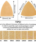119 Piece Multitool Sanding Pads Set For Oscillating Tools Includes Triangle And Finger Sandpapers In Multiple Grits