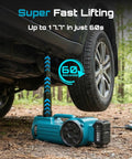Cordless Electric Car Jack 5 Ton Beast With 21V Battery hydraulic lift tire inflator lifting SUV wheel in forest